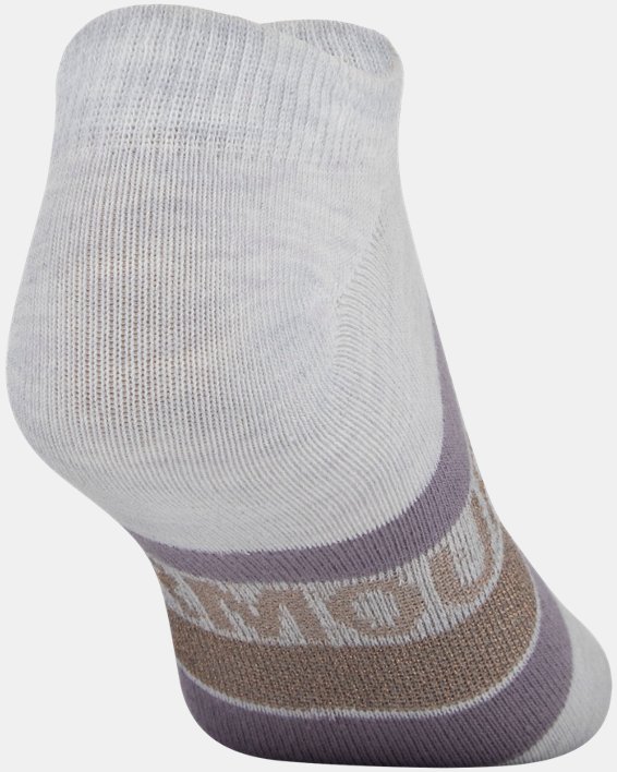 Women's UA Essential No Show – 6-Pack Socks, Gray, pdpMainDesktop image number 3